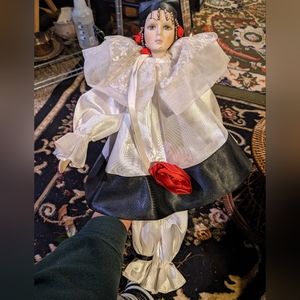 Porcelain doll clown circus